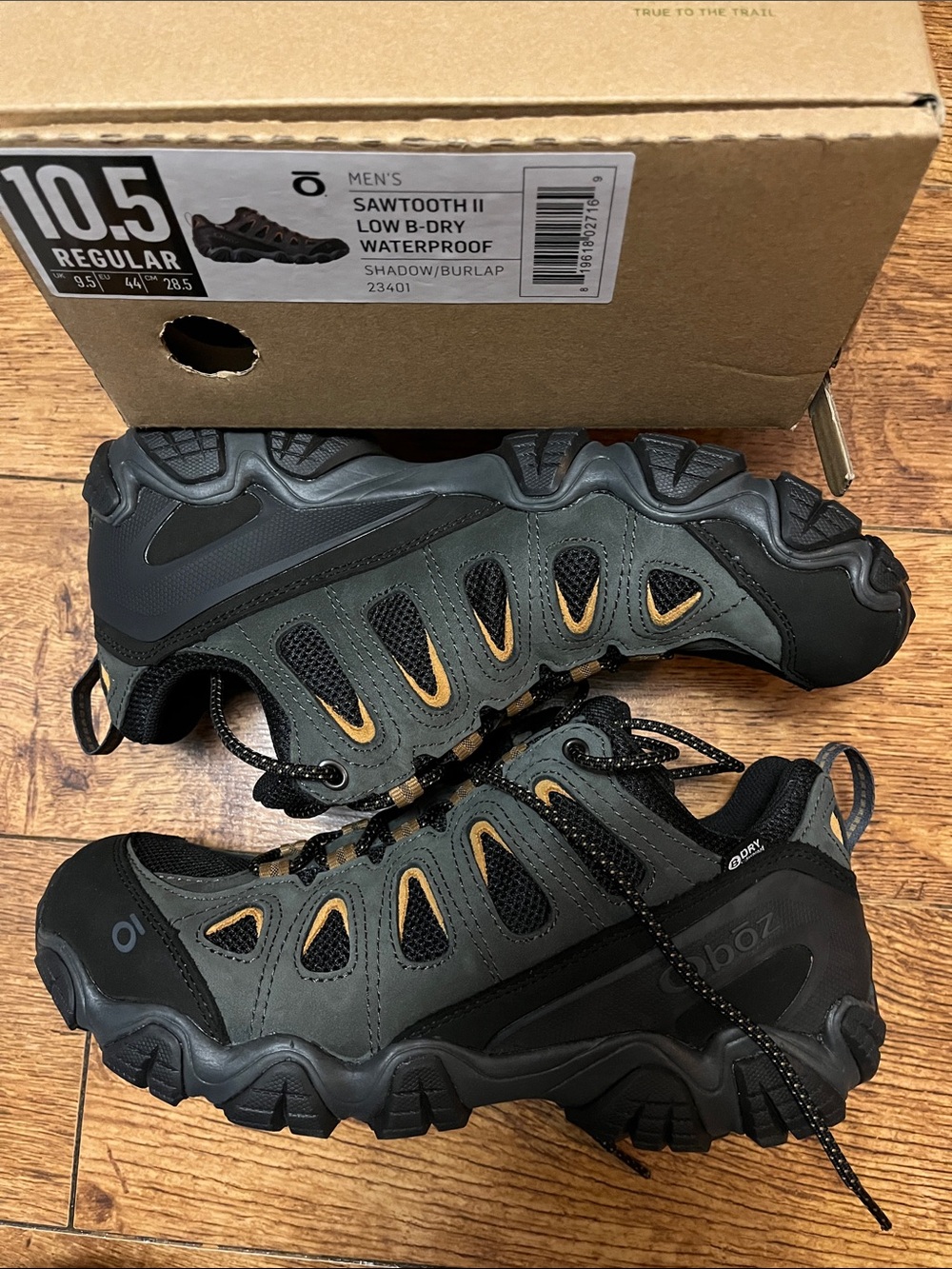 Oboz Men's Sawtooth II Low B-DRY Waterproof Hiking Shoes Size 10.5 NIB